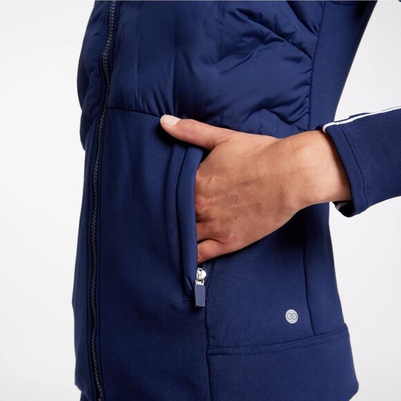 CALIA Cold Dash Run Vest Womens Size XL Blue Full Zip Quilted Jacket Zip Pockets - Picture 4 of 16